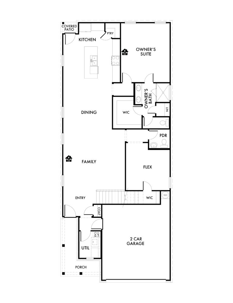 First Floor of the Willow Floorplan