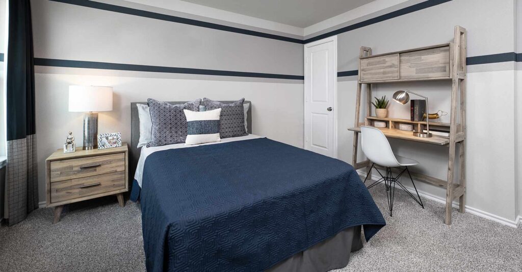 Maple Floorplan Model Home Secondary Bedroom in Briarwood Hills by Impression Homes