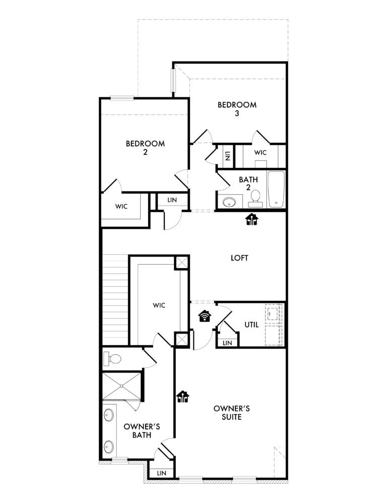 Lavon New Home Floorplan for Sale in Watauga TX - Second Floor