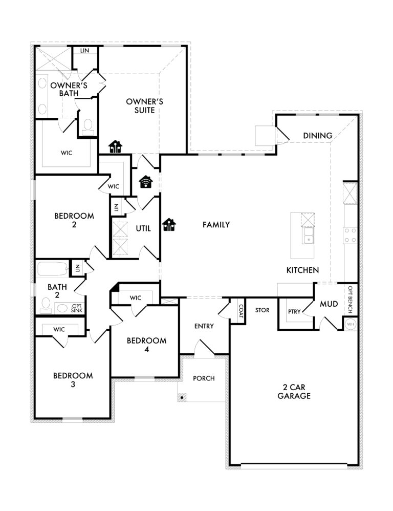 New Home Floor Plan in Sanger TX - Cromwell II