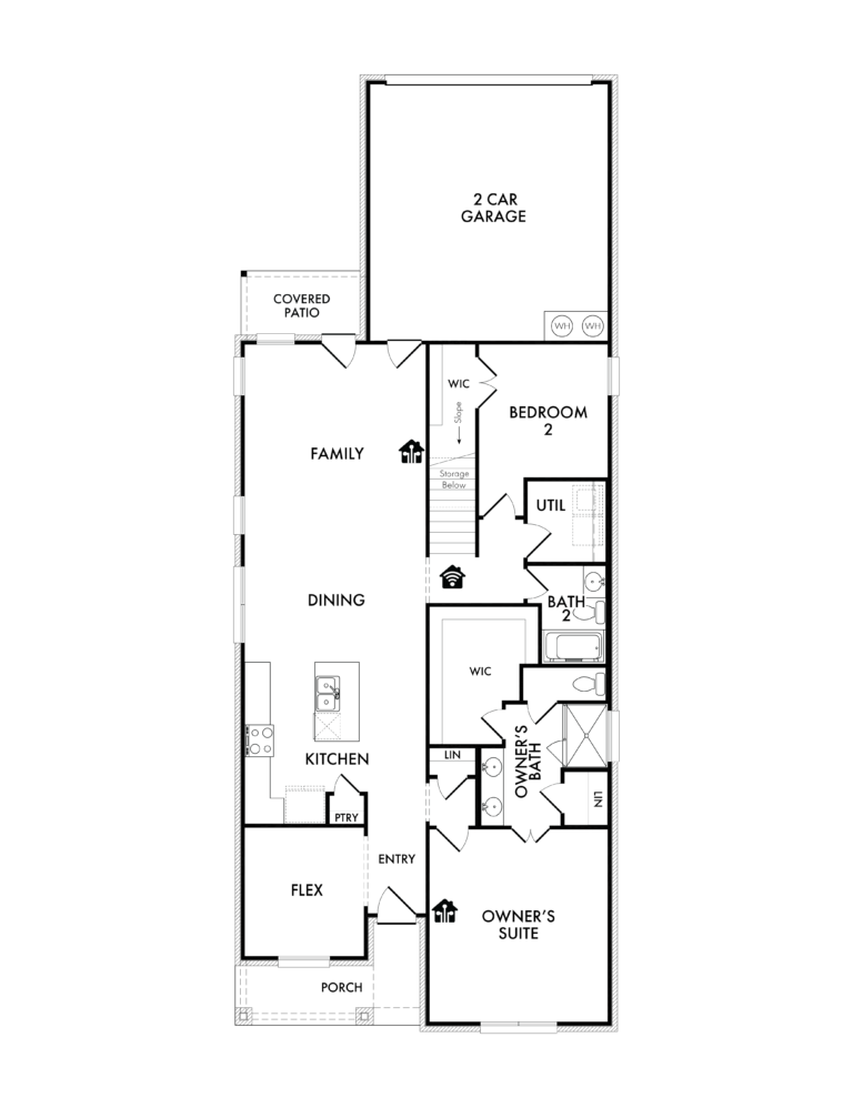 Cameron New Home Plan For Sale in Mesquite TX - First Floor