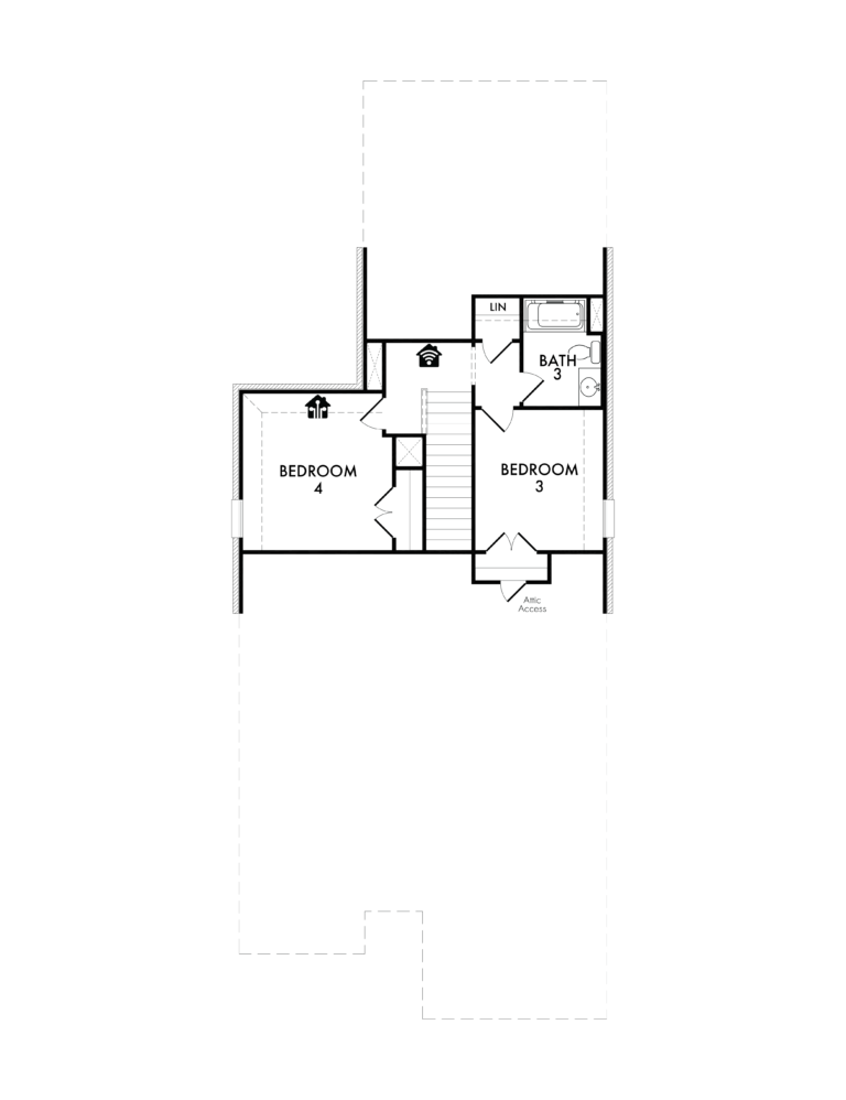 Cameron New Home Plan For Sale in Mesquite TX - Second Floor