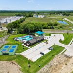 Creekside Ranch community activity center aerial view