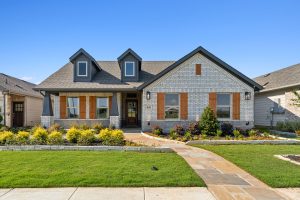 Front exterior of a single-family home in a North DFW neighborhood.